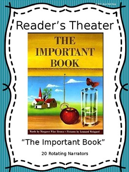 Preview of Reader's Theater:  The Important Book by Margaret Wise Brown