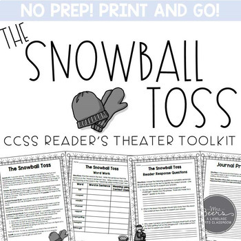 Preview of The Snowball Toss Reader's Theater Script and Activities for Grades 4-7