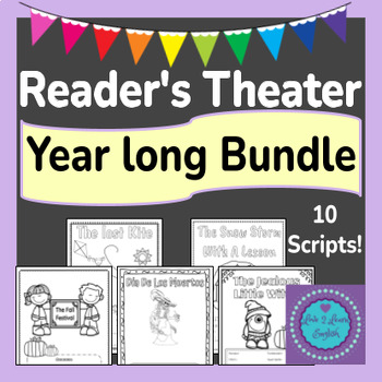 Preview of Reader's Theater Year long Bundle | Reading Fluency | 10 Scripts