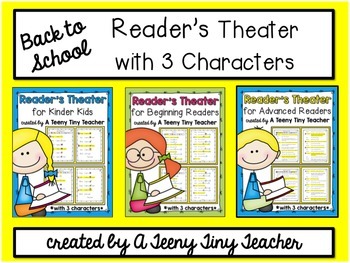 Preview of Reader's Theater with 3 Characters {Back to School Bundle}