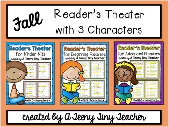 Preview of Reader's Theater with 3 Characters {Fall Bundle}