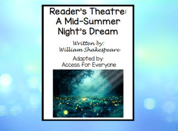 Preview of A Midsummer Night's Dream, Adapted Reader's Theatre Play and Unit Activities