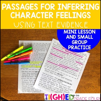 Preview of Inferring Character Feelings Reader's Workshop Mini Lesson and Reading Passages