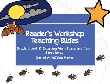 Preview of Reader's Workshop Unit 2 Grasping Main Ideas Grade 3 Slides, Distance Learning