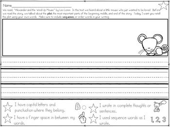 Alexander And The Wind Up Mouse Readers Response By First Grade Joy