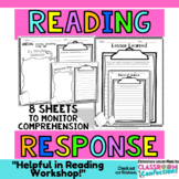 Reading Response Sheets : Comprehension Worksheets : Use W