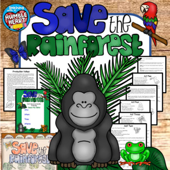Preview of Earth Day Readers' Theater | Class Play Save the Rainforest & FREE Tab Booklet