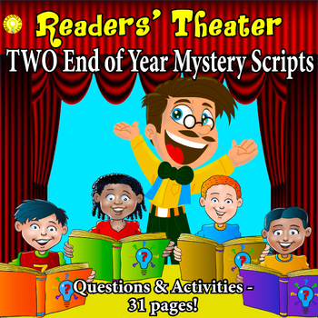 Preview of Readers Theater End of Year Mystery Scripts Grades 3-4 - Two Scripts + Questions