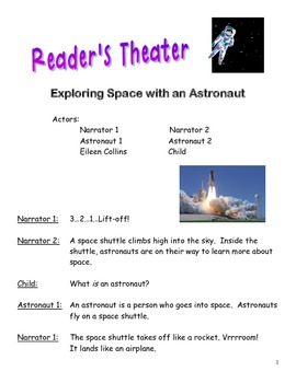 Preview of Reader's Theater ~ Exploring Space with an Astronaut