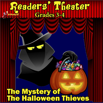 Preview of Readers' Theater HALLOWEEN MYSTERY Script Grades 3-4 | Halloween Thieves Mystery