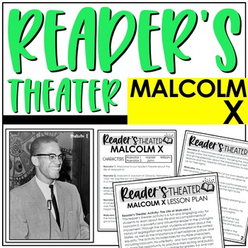 Preview of Readers Theater: Malcolm X | 3rd-6th Grade | Black History Month