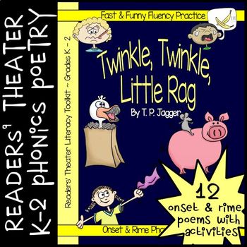 Preview of Readers Theater Onset & Rime Phonics Poems & Activities: Fluency: Grades K, 1, 2