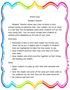 Preview of Readers' Theater Plays - early readers - topics include kindness and bullying