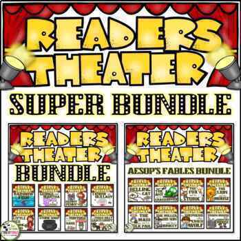 Preview of Readers Theater Scripts BUNDLE, Aesop's Fables, Folktales, Children's Literature