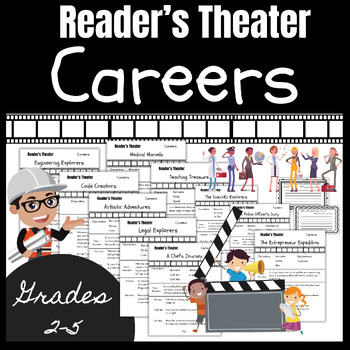 Preview of Readers Theater Scripts 10 Career Plays Doctor, Teacher, Engineer, Artist & More