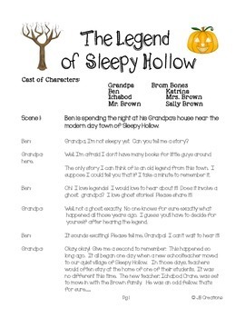 Reader's Theater: The Legend of Sleepy Hollow (script for 3rd, 4th, 5th)
