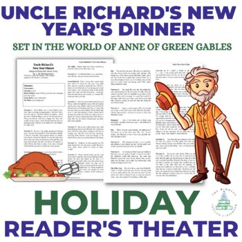Preview of Readers Theater | Uncle Richard's New Year Dinner | Holiday ELA Activity