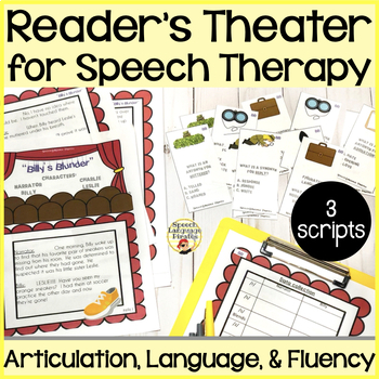 Preview of Reader's Theater Scripts for Articulation, Language, and Fluency Speech Therapy