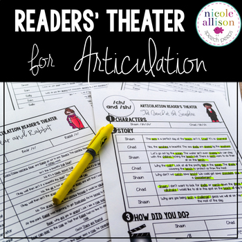 Preview of Readers Theater for Articulation Speech Therapy