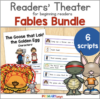 Preview of Readers Theater Scripts Fables | First Grade Readers' Theater Beginning Readers