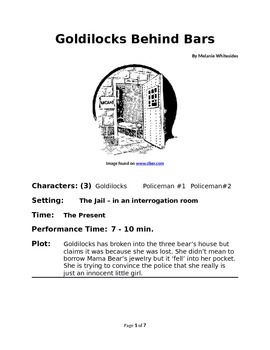 Preview of Goldilocks Behind Bars - Small Group Reader's Theater