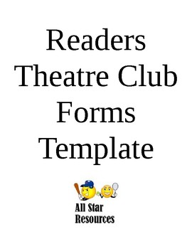 Preview of Readers Theatre Club Forms Template