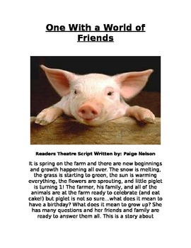 Preview of Reader's Theatre Full Class Script: One With a World of Friends