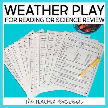 Preview of Reader's Theater Weather Class Play - Weather Science Activity Fluency Practice