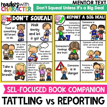 Preview of Tattling vs. Reporting Lesson for SEL & Social Emotional Learning