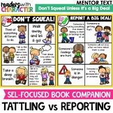 Tattling vs. Reporting Lesson for SEL & Social Emotional Learning
