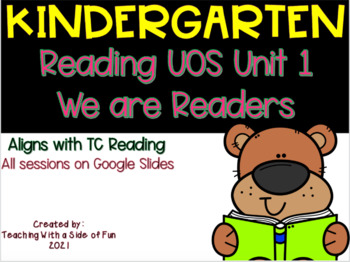 Preview of Readers Workshop - Kindergarten - Unit 1- We Are Readers Slides