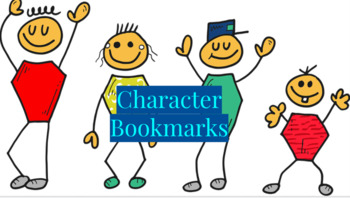 Preview of Readers Workshop Reading Goal Bookmarks Character
