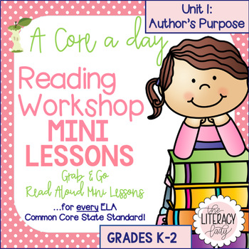 Preview of Reading Workshop Mini Lesson BUNDLE Unit 1 Author's Purpose