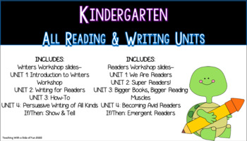 Preview of Readers & Writers Workshop - Kindergarten-ALL UNITS (Google Slides)