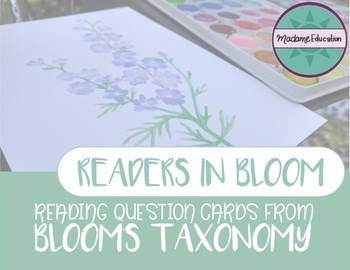 Preview of Readers in Bloom: FRENCH Reading Question Cards from Bloom's Taxonomy!