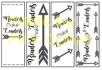 Preview of Readers make Leaders Bookmarks