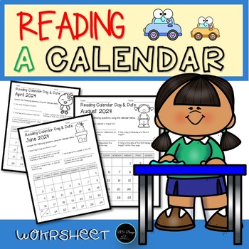 Preview of Reading A Calendar | Calendar 2024 | Reading Calendar Days and Dates
