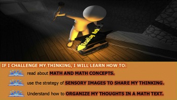 Preview of Reading Strategies- THINKING THROUGH A MATH BOOK- Animated Powerpoint