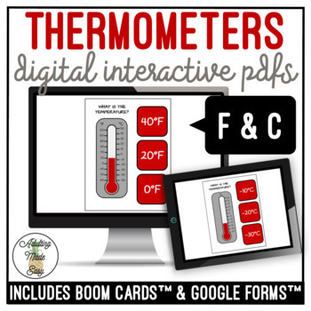 Preview of Reading A Thermometer Digital Activity