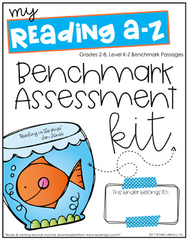 reading a z benchmark binder by hello literacy tpt