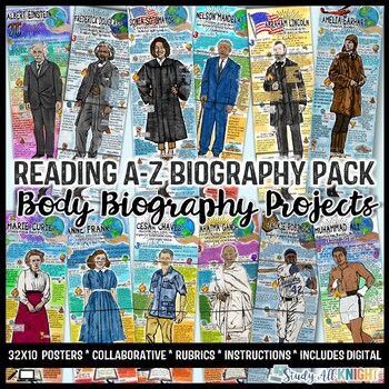 Preview of Reading A-Z Biography Companion, Body Biography Projects Bundle