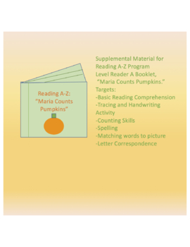 Preview of Reading A-Z Maria Counts Pumpkins, Special Education