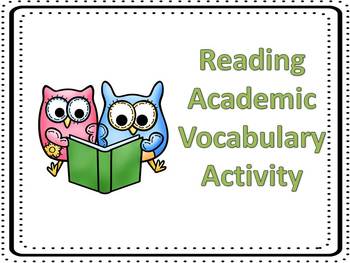 Preview of Reading Academic Vocabulary Review Activity