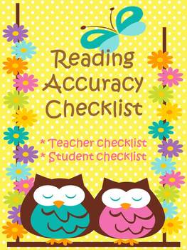 Preview of Reading Accuracy Checklist
