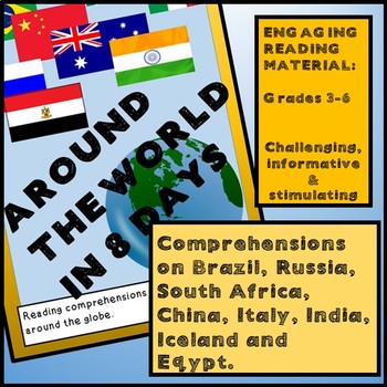 Preview of Reading Activities - AROUND THE WORLD IN 8 DAYS