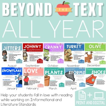Preview of Reading Activities Beyond the Text All Year Bundle