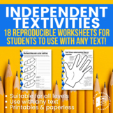 Independent Textivities reading worksheets
