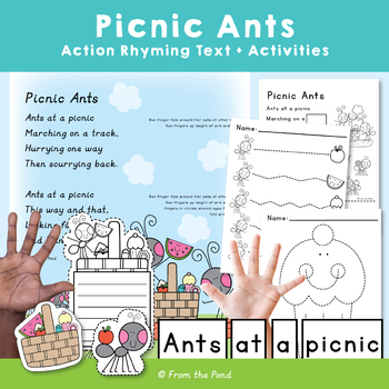 Preview of Reading Activities Pack | Picnic Ants Action Rhyme
