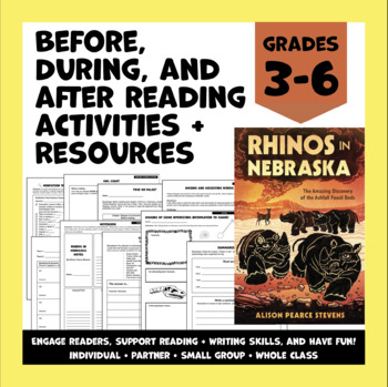 Preview of Reading Activities + Resources for Rhinos in Nebraska