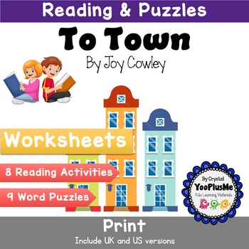 Preview of Reading Activities and Word Puzzles for use with "To Town" Book by Joy Cowley
